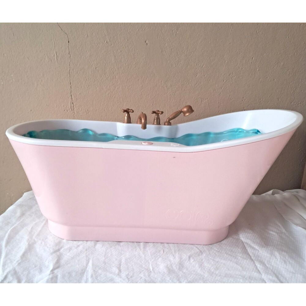Our Generation Bathtub Bubbly Bath for 18” Dolls Toy Pink With Liner Sound Works - Picture 2 of 16
